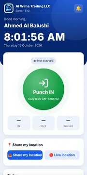 Time Attendance on a phone